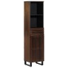 Buffet marron 38x34x160 cm bois massif de manguier 
