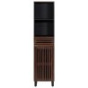 Buffet marron 38x34x160 cm bois massif de manguier 