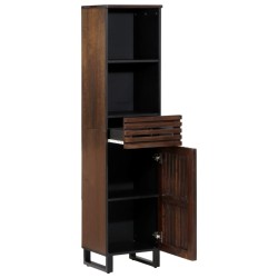 Buffet marron 38x34x160 cm bois massif de manguier 
