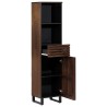 Buffet marron 38x34x160 cm bois massif de manguier 