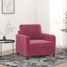 Fauteuil Rouge bordeaux 60 cm Velours 