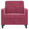 Fauteuil Rouge bordeaux 60 cm Velours 