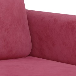 Fauteuil Rouge bordeaux 60 cm Velours 