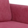 Fauteuil Rouge bordeaux 60 cm Velours 