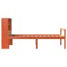 Lit bibliothèque sans matelas cire marron 75x190 cm bois massif 