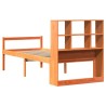 Lit bibliothèque sans matelas cire marron 75x190 cm bois massif 