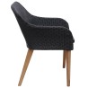 Chaises d'extérieur lot de 2 avec coussins Résine tressée Noir 