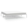 Cadre de lit métal sans matelas blanc 183x213 cm 