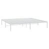 Cadre de lit métal sans matelas blanc 183x213 cm 