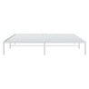 Cadre de lit métal sans matelas blanc 183x213 cm 