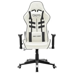 Chaise de jeu Blanc et noir Cuir artificiel 