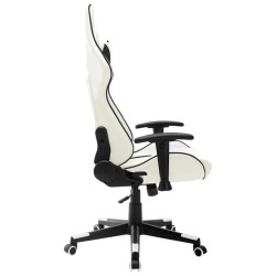 Chaise de jeu Blanc et noir Cuir artificiel 