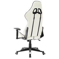 Chaise de jeu Blanc et noir Cuir artificiel 