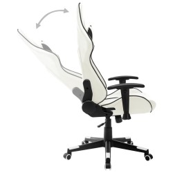 Chaise de jeu Blanc et noir Cuir artificiel 