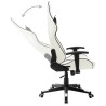 Chaise de jeu Blanc et noir Cuir artificiel 