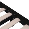Cadre de lit sans matelas noir bois massif 150x200 cm 