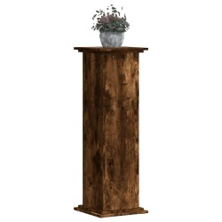 Support pour plantes chêne fumé 33x33x100 cm bois d'ingénierie 