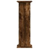 Support pour plantes chêne fumé 33x33x100 cm bois d'ingénierie 