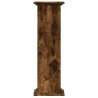 Support pour plantes chêne fumé 33x33x100 cm bois d'ingénierie 