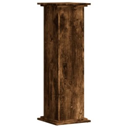 Support pour plantes chêne fumé 33x33x100 cm bois d'ingénierie 