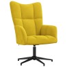 Chaise de relaxation avec tabouret Jaune moutarde Velours 