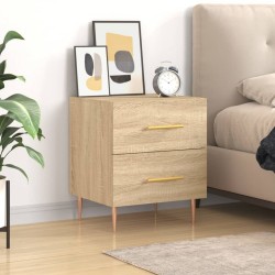 Table de chevet chêne sonoma 40x35x47,5 cm bois d’ingénierie 