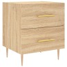 Table de chevet chêne sonoma 40x35x47,5 cm bois d’ingénierie 