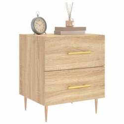 Table de chevet chêne sonoma 40x35x47,5 cm bois d’ingénierie 