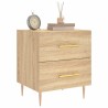 Table de chevet chêne sonoma 40x35x47,5 cm bois d’ingénierie 
