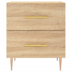 Table de chevet chêne sonoma 40x35x47,5 cm bois d’ingénierie 