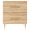 Table de chevet chêne sonoma 40x35x47,5 cm bois d’ingénierie 