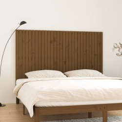 Tête de lit murale Marron miel 185x3x110 cm Bois massif de pin 