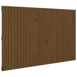 Tête de lit murale Marron miel 185x3x110 cm Bois massif de pin 