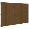Tête de lit murale Marron miel 185x3x110 cm Bois massif de pin 
