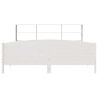 Lit bibliothèque sans matelas blanc 200x200 cm bois pin massif 