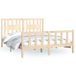 Cadre de lit sans matelas bois massif de pin 160x200 cm 