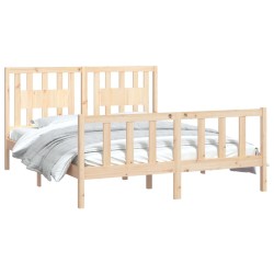 Cadre de lit sans matelas bois massif de pin 160x200 cm 