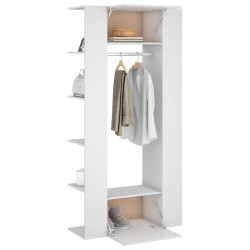 Armoires de couloir 2 pcs blanc Bois d'ingénierie 