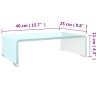 Meuble TV/Support pour moniteur 40x25x11 cm verre vert 