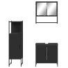 Ensemble de meubles salle de bain 3 pcs noir bois d'ingénierie 