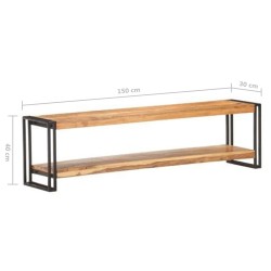 Meuble TV 150x30x40 cm Bois d'acacia massif 