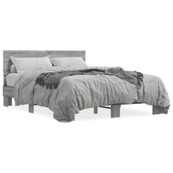 Cadre de lit sans matelas sonoma gris 140x200 cm 