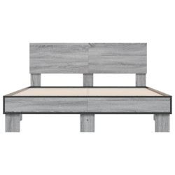 Cadre de lit sans matelas sonoma gris 140x200 cm 