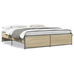 Cadre de lit sans matelas chêne sonoma 180x200 cm 