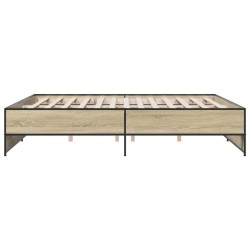 Cadre de lit sans matelas chêne sonoma 180x200 cm 