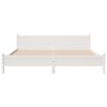 Cadre de lit sans matelas blanc 180x200 cm bois massif de pin 