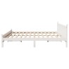 Cadre de lit sans matelas blanc 180x200 cm bois massif de pin 