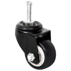 Roues pour jardinière 4 pcs noir 8x3,5x8 cm fer 