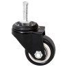 Roues pour jardinière 4 pcs noir 8x3,5x8 cm fer 