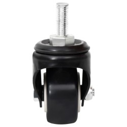 Roues pour jardinière 4 pcs noir 8x3,5x8 cm fer 
